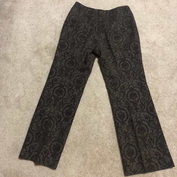 Beautiful gray trousers with brown velvet details - Picture 4 of 5